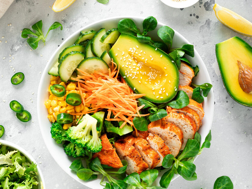 healthy protein rich bowl